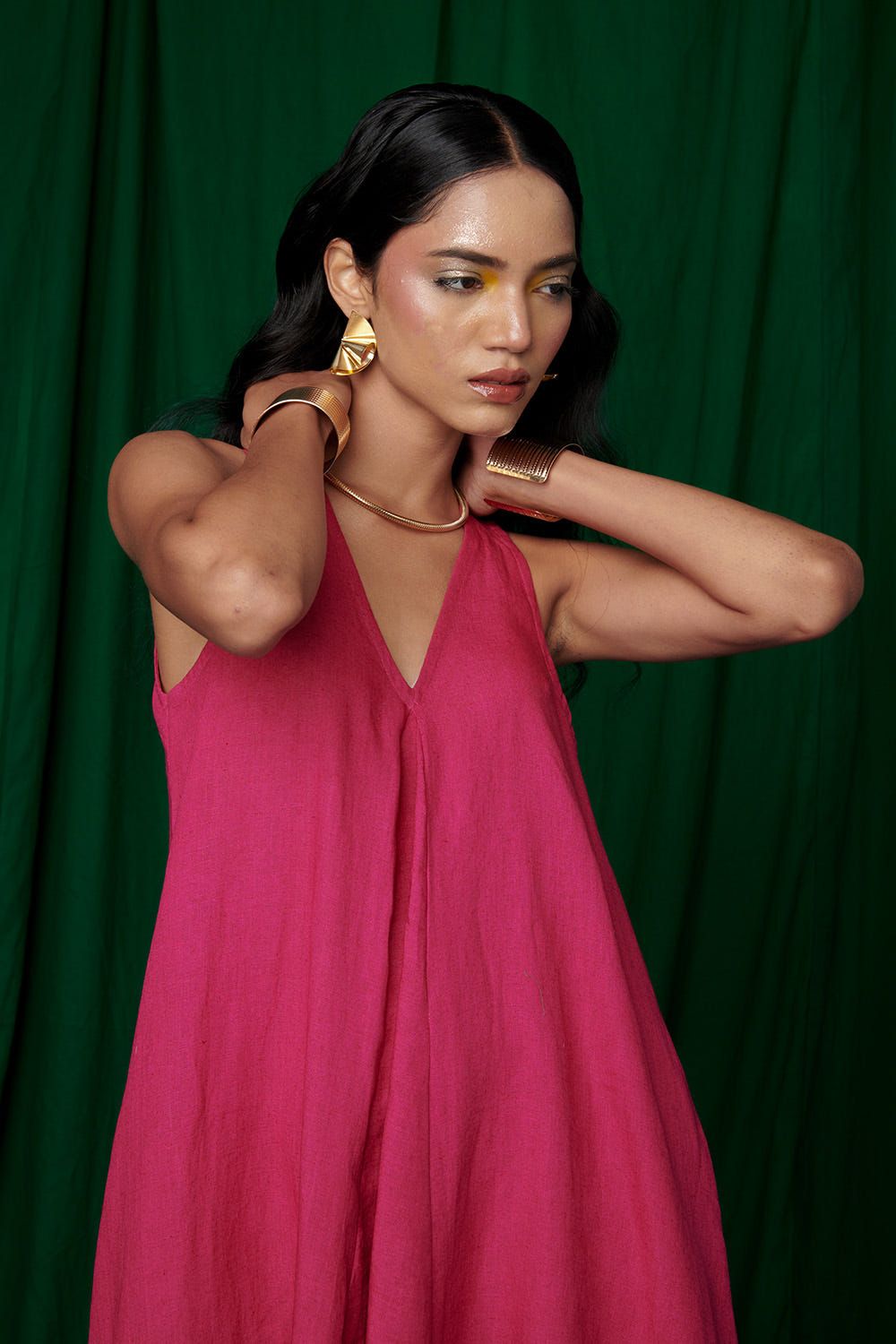 Rani Linen Flared Dress - image 4