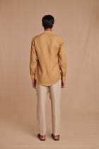 Husk Linen Men's Band Collar Shirt – Slim Fit - Sale view 9