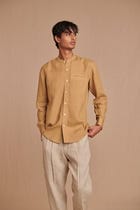 Husk Linen Men's Band Collar Shirt – Slim Fit - Sale view 10
