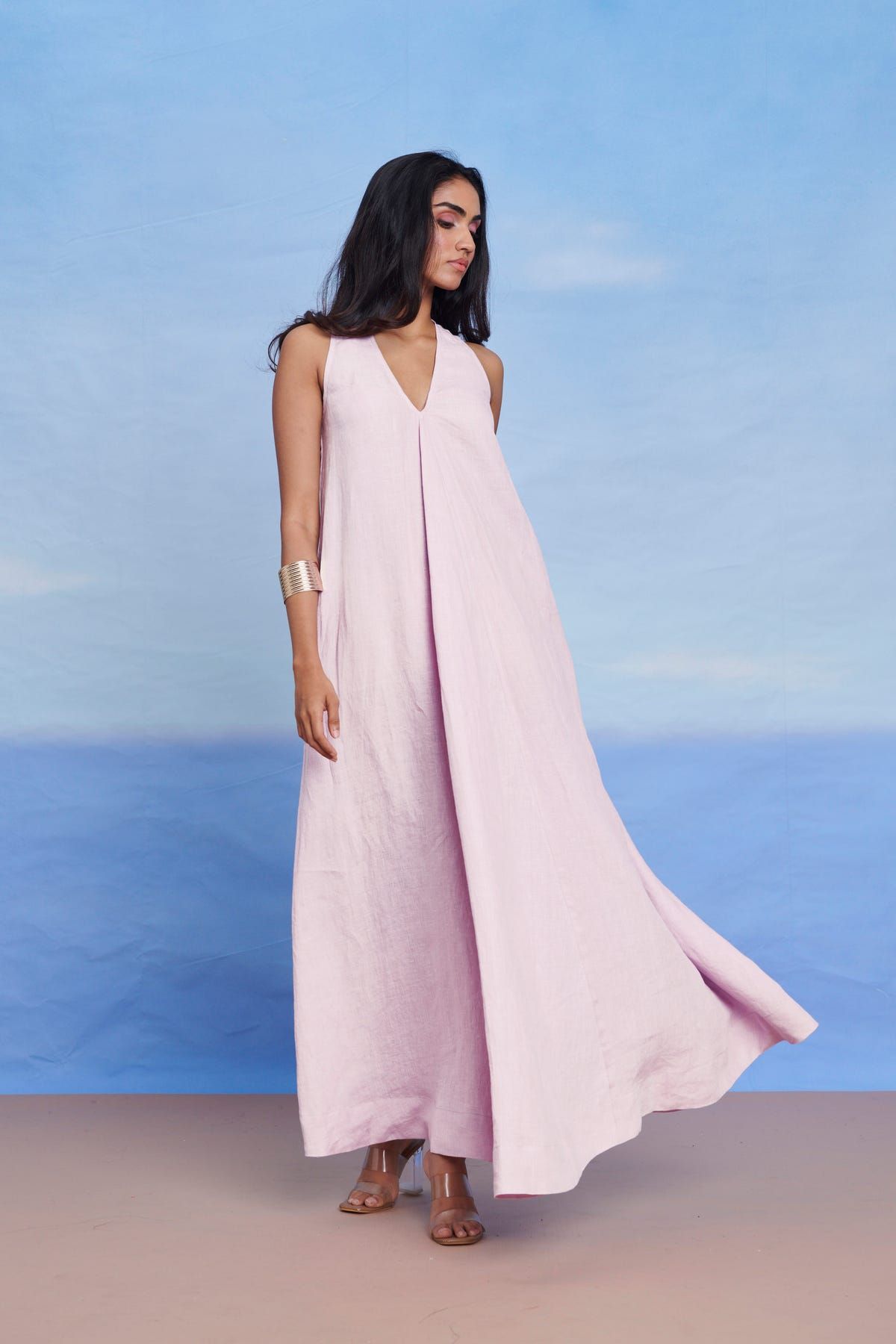 Fleur Linen Flared Dress - image 3