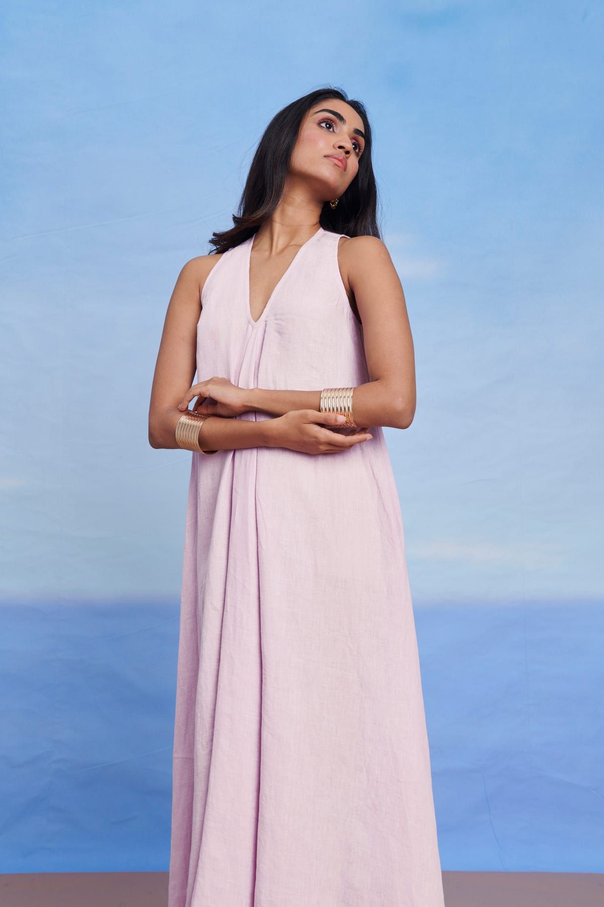 Fleur Linen Flared Dress - image 4