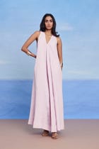 Fleur Linen Flared Dress view 5