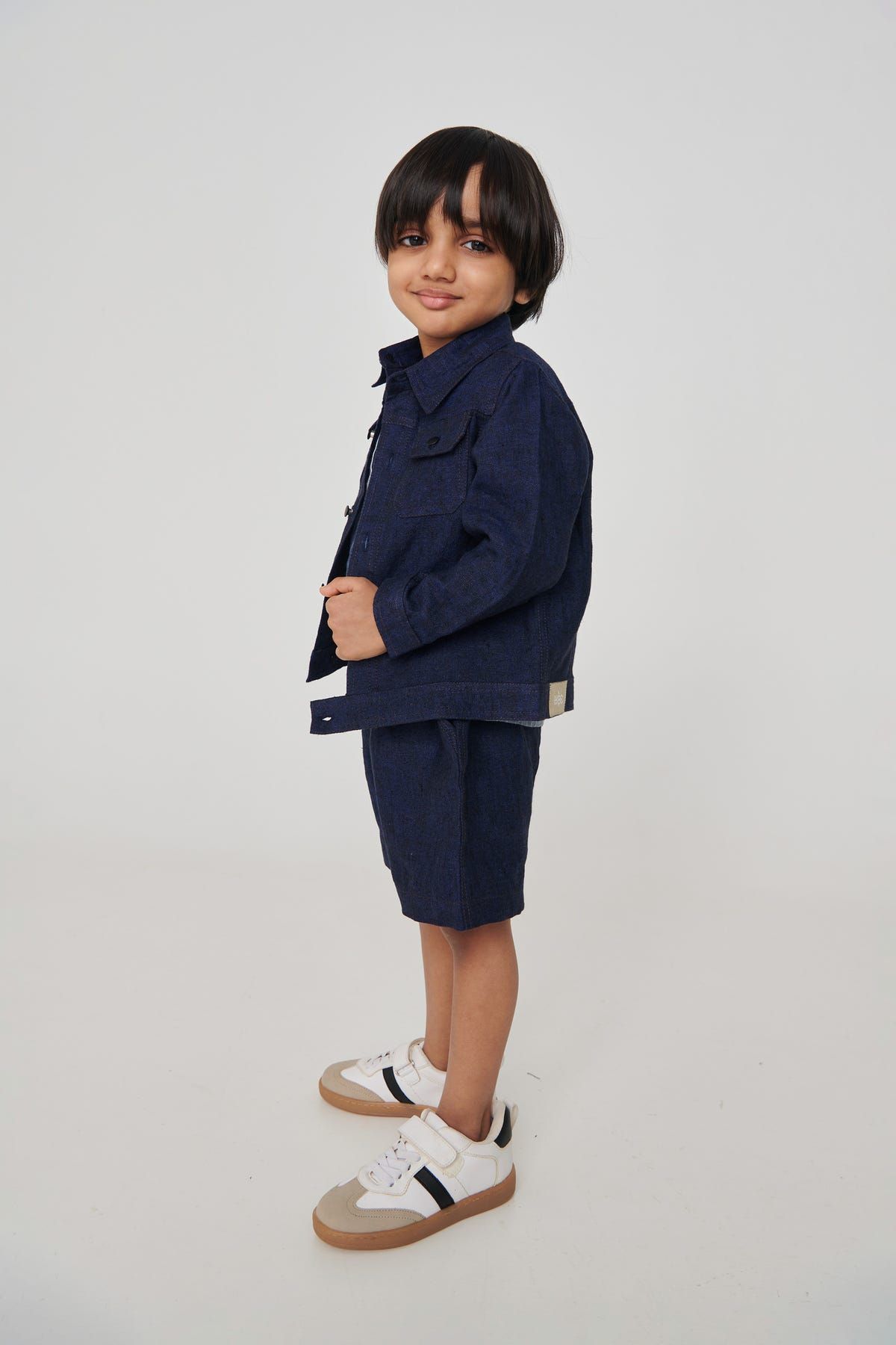 Neel Linen Denim Boys Jacket - image 2
