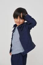 Neel Linen Denim Boys Jacket view 3