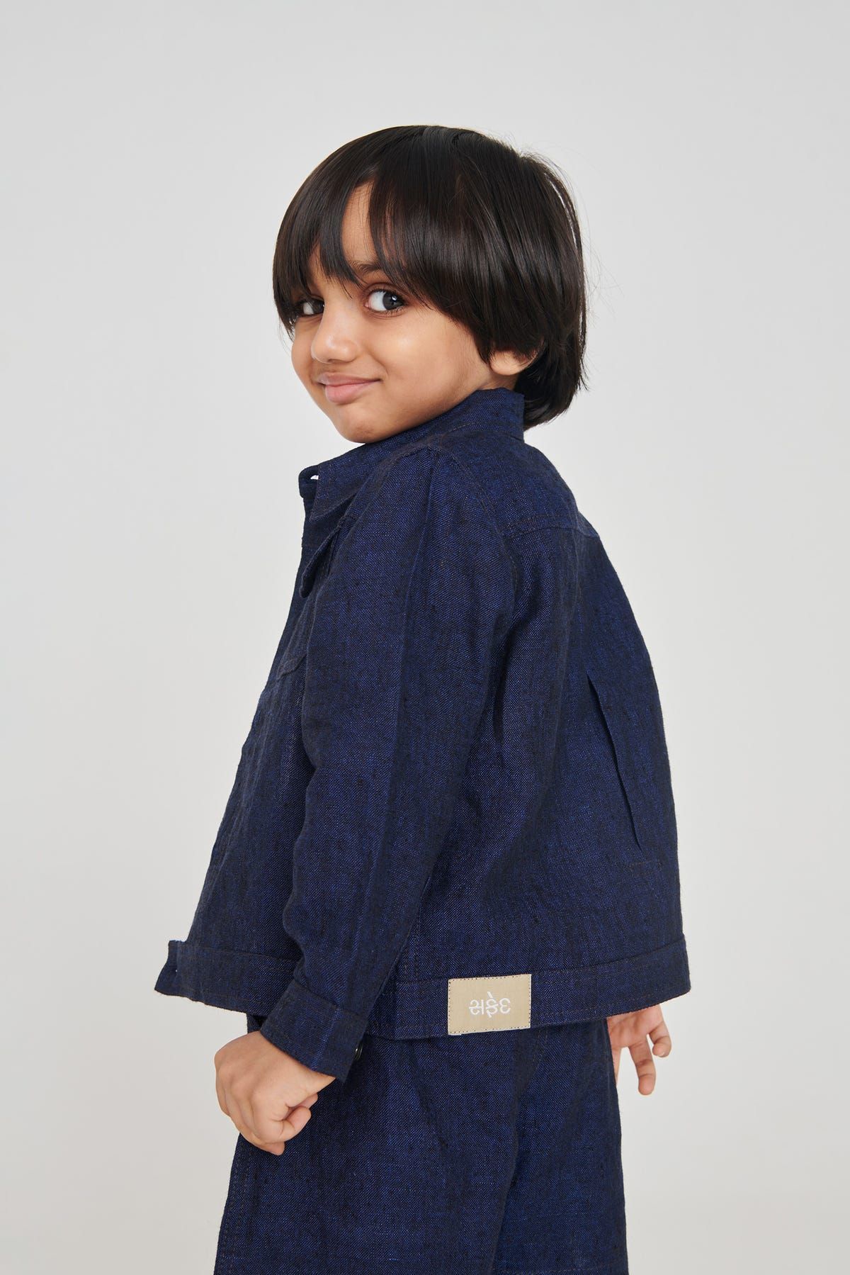 Neel Linen Denim Boys Jacket - image 5