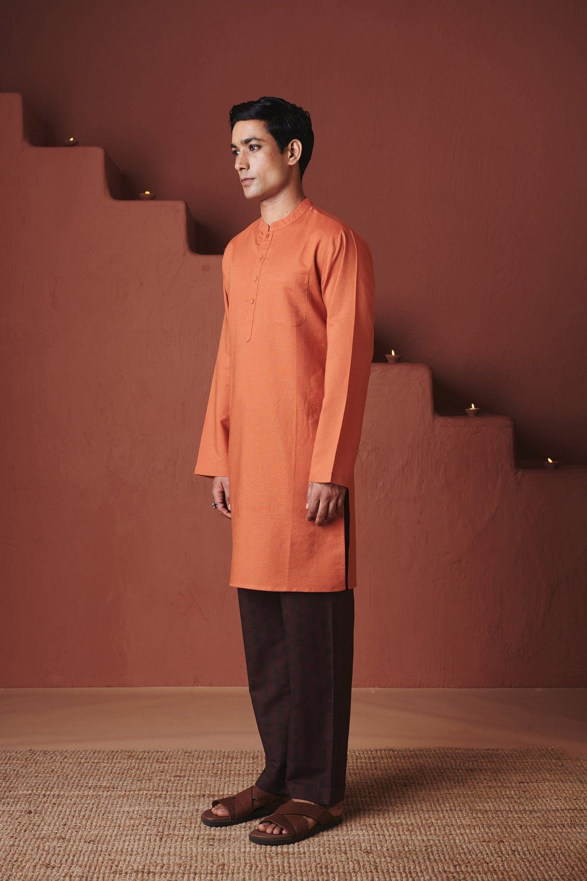 Marigold Co-Linen Men's Classic Kurta - Sale - image 2