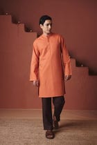 Marigold Co-Linen Men's Classic Kurta - Sale view 5