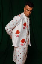 Wildflower Co-Linen Nehru Jacket view 3