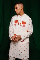 Wildflower Co-Linen Nehru Jacket view 4