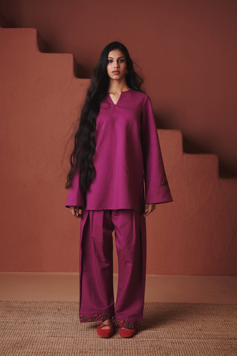 Rani Linen Farsi Kurta Set
