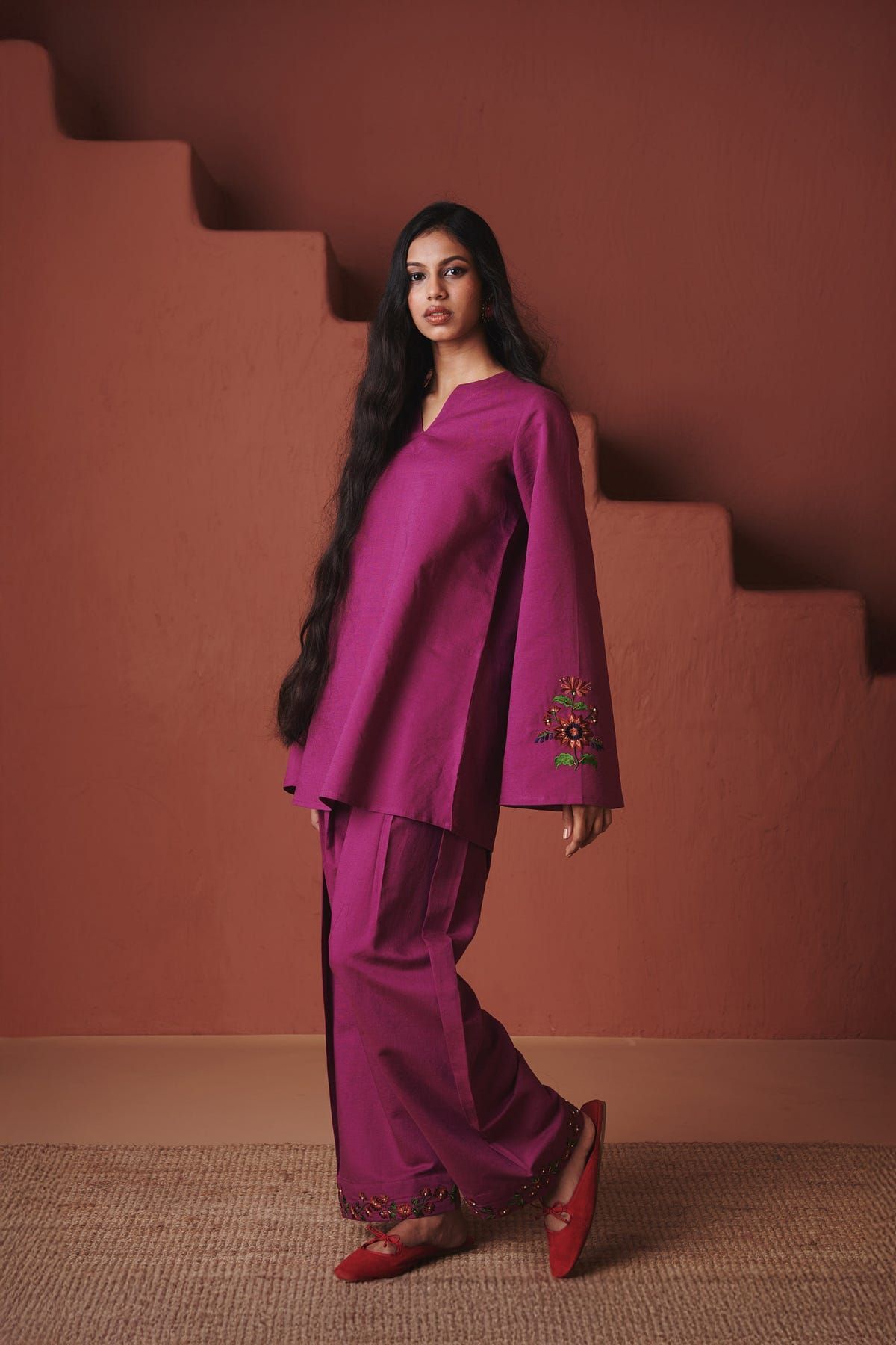 Rani Linen Farsi Kurta Set - image 6