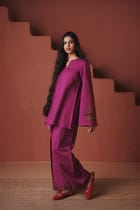 Rani Linen Farsi Kurta Set view 6