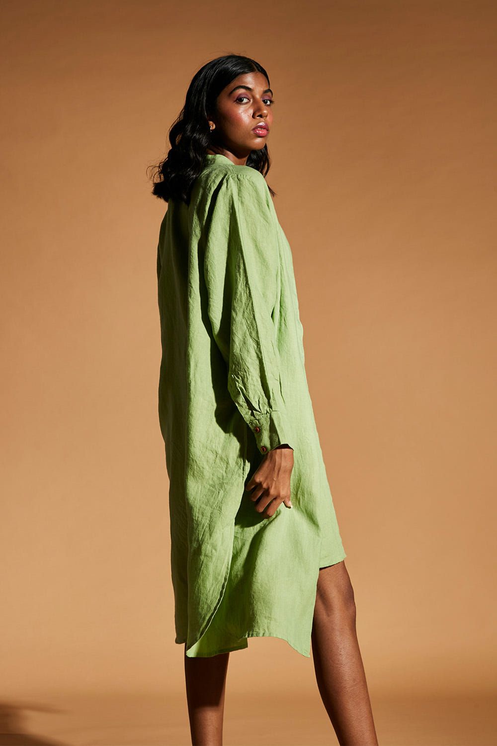 Pista Linen Shirt Dress - image 3