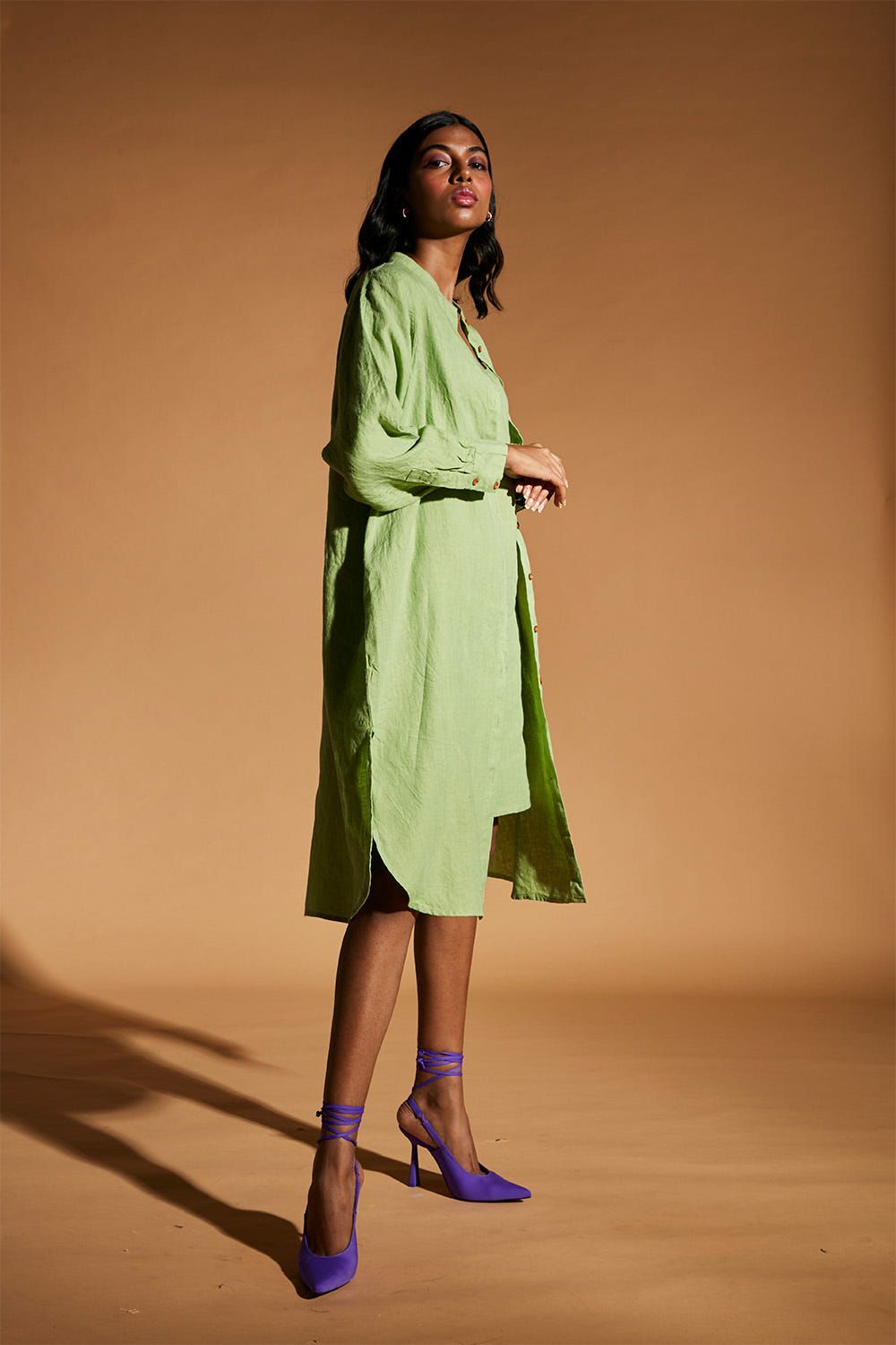Pista Linen Shirt Dress - image 4