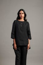 Kohl Co-Linen Short Kurta Set view 2