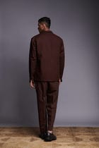 Coffee Co-Linen Men's Relaxed Blazer - Sale view 5