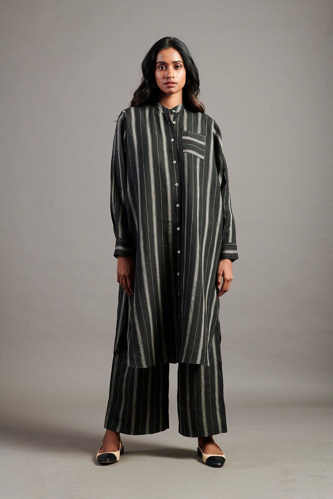 Dhaari Linen Shirt Dress - Sale - image 1