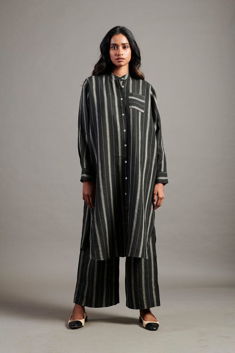 Dhaari Linen Shirt Dress - Sale