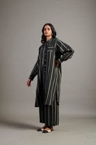 Dhaari Linen Shirt Dress - Sale view 4