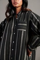 Dhaari Linen Shirt Dress - Sale view 6