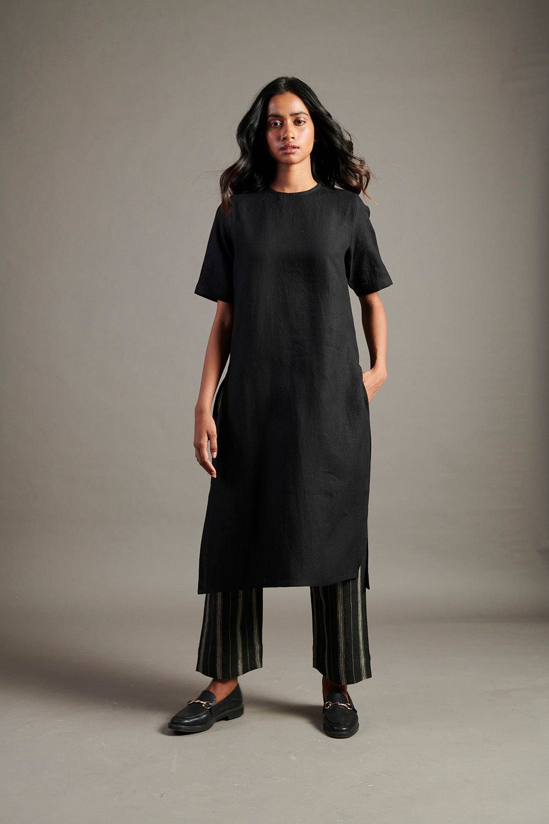 Kohl Co-Linen Half Sleeves Kurta - image 1