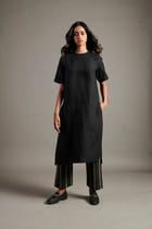 Kohl Co-Linen Half Sleeves Kurta view 1