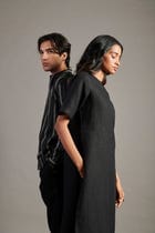 Kohl Co-Linen Half Sleeves Kurta view 4