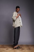 Undyed Linen Men's Hoodie view 6