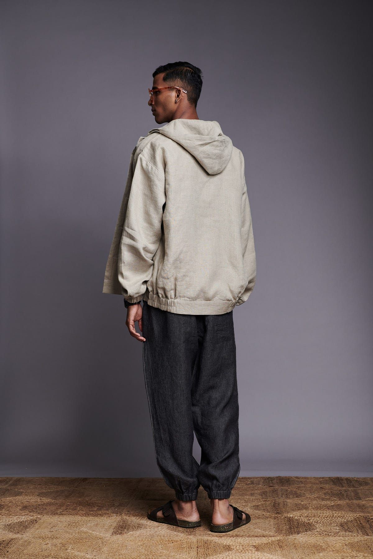 Undyed Linen Men's Hoodie - image 8