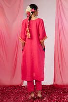 Rani Linen Dolman Kurta Set view 3