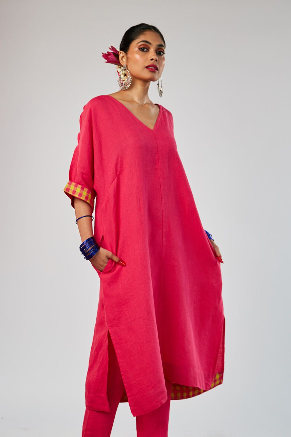 Rani Linen Dolman Kurta Set - image 4