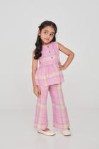 Cassata Linen Girls Lace Peplum Set - Sale view 1