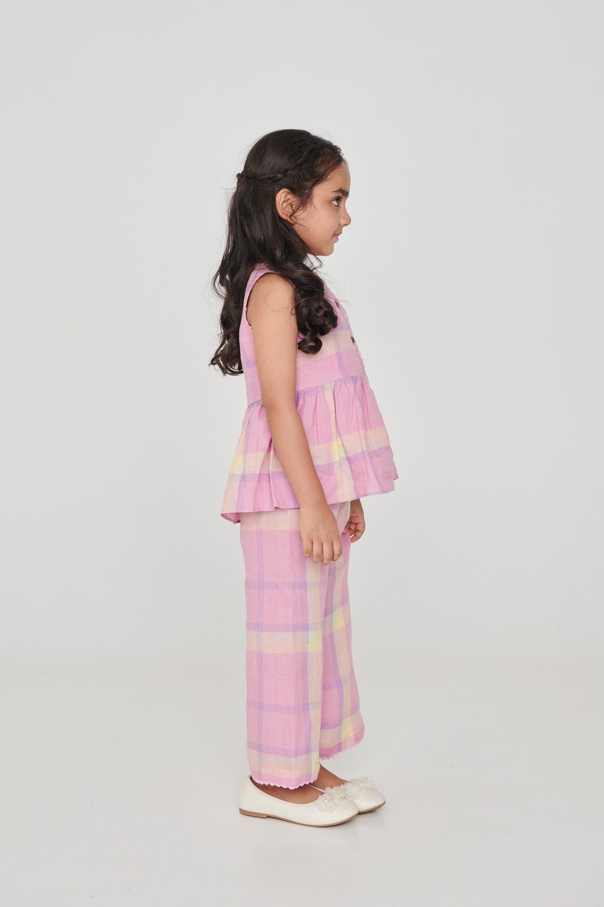 Cassata Linen Girls Lace Peplum Set - Sale - image 3