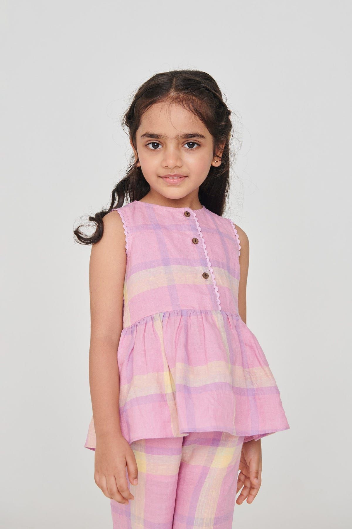 Cassata Linen Girls Lace Peplum Set - Sale - image 4