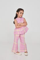 Cassata Linen Girls Lace Peplum Set - Sale view 5