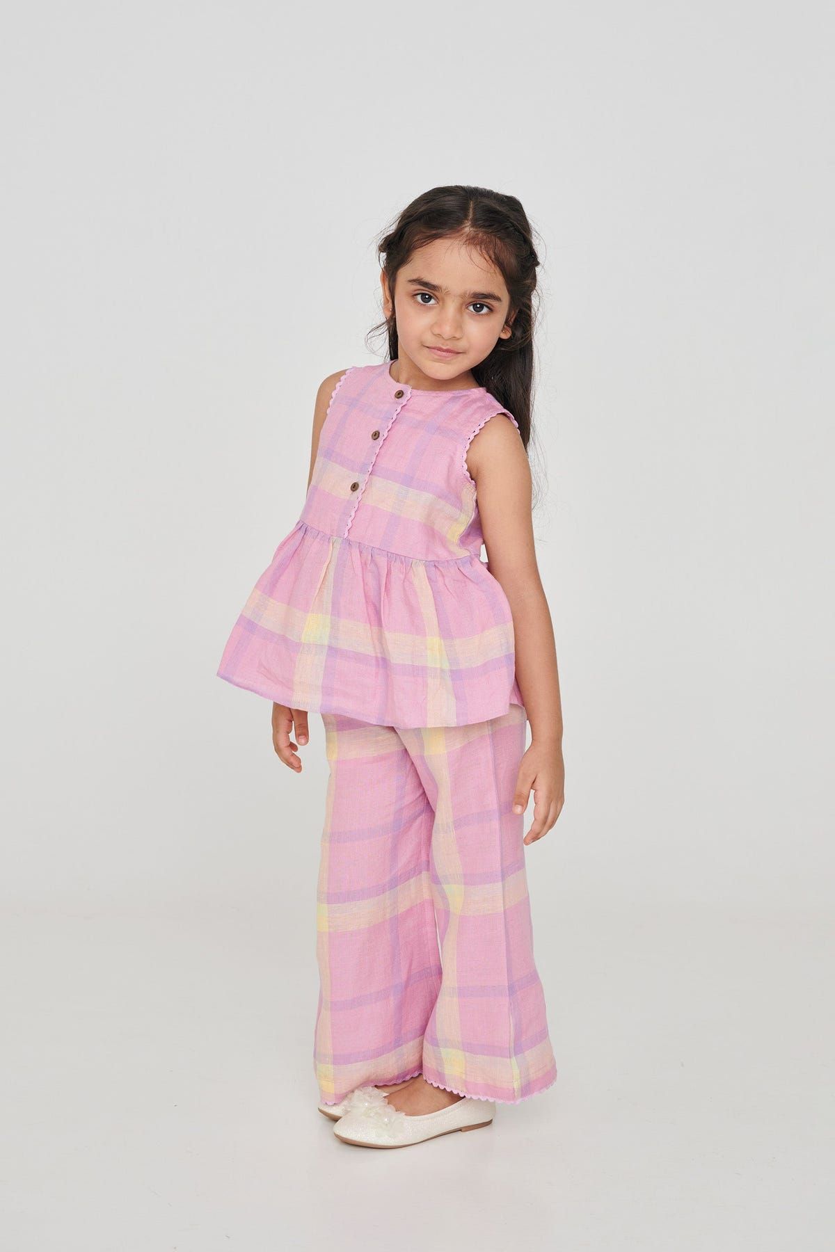 Cassata Linen Girls Lace Peplum Set - Sale - image 6