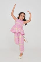 Cassata Linen Girls Lace Peplum Set - Sale view 7