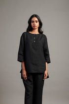 Kohl Co-Linen Short Kurta view 2
