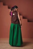 Coffee Co-Linen Wrap Waistcoat view 9