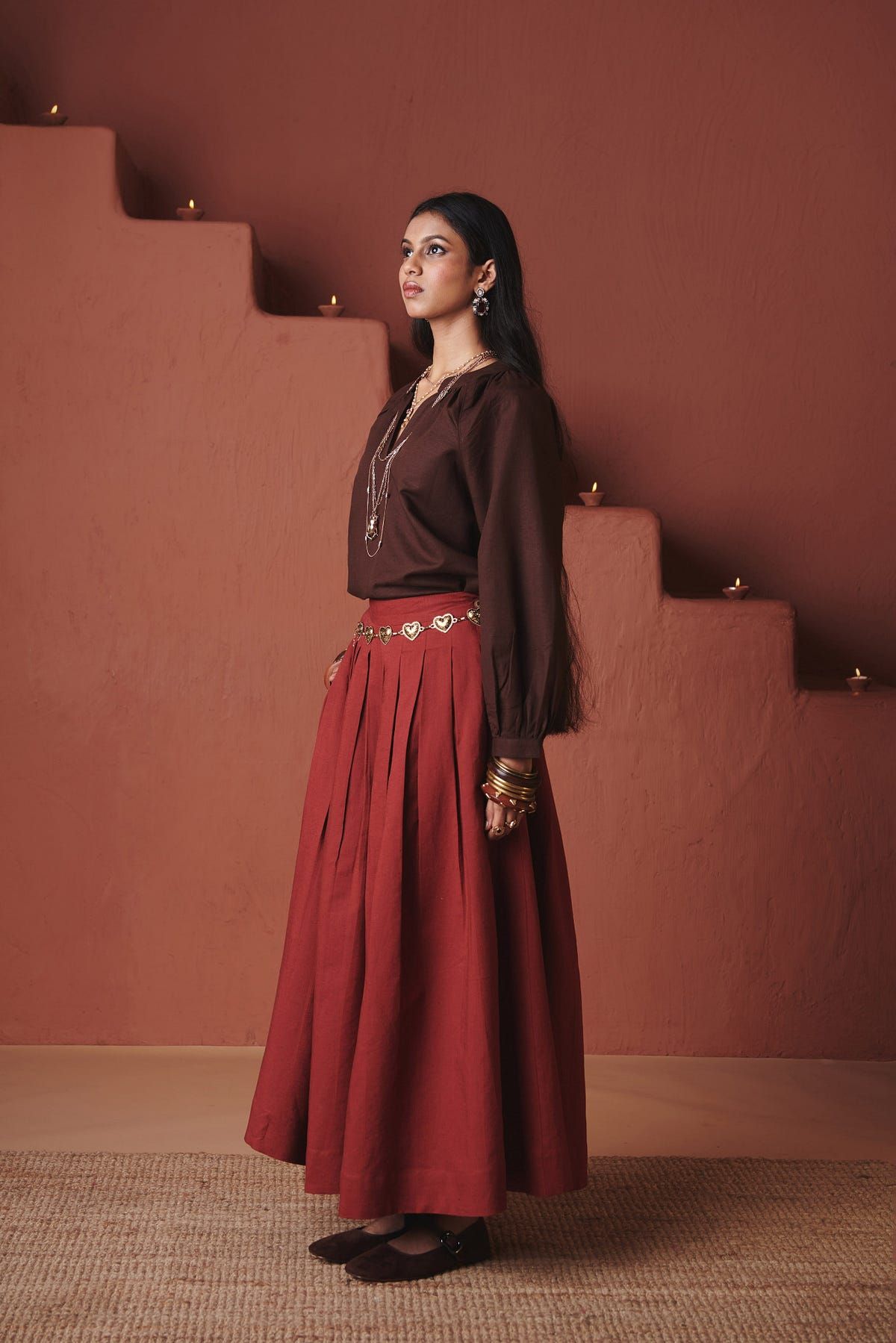 Coffee Co-Linen Billow Top - image 6