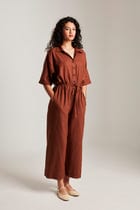 Cinnamon Linen Boilersuit view 1