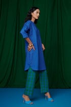 Neelam Linen Panelled Kurta Set - Sale view 7