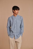 Undyed Linen Men's Pleated Tapered Pants view 6