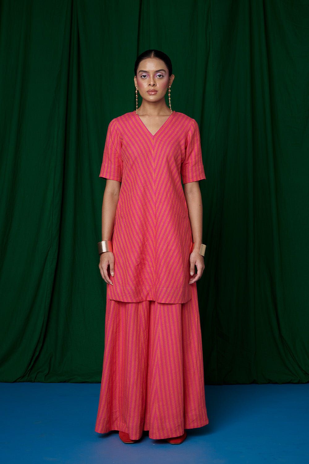 Coral Linen Sharara Pants - Sale - image 2