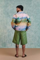 Moss Linen Men's Jorts - Sale view 3