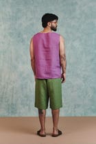 Moss Linen Men's Jorts - Sale view 5