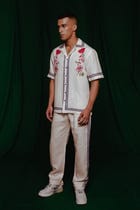 Foliage Co-Linen Men's Camp Collar Shirt Set view 5