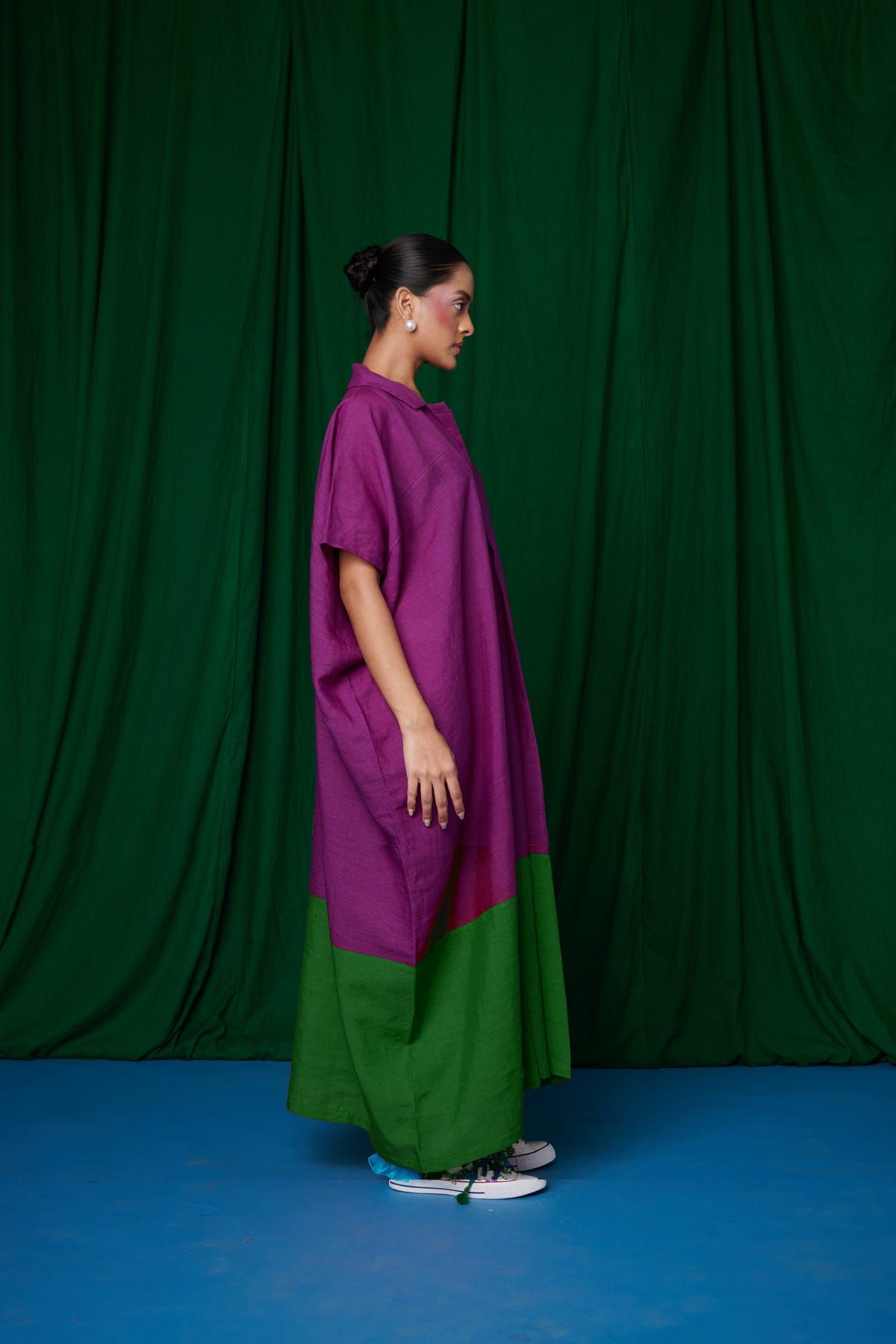 Violet Linen Kaftan Dress - image 5