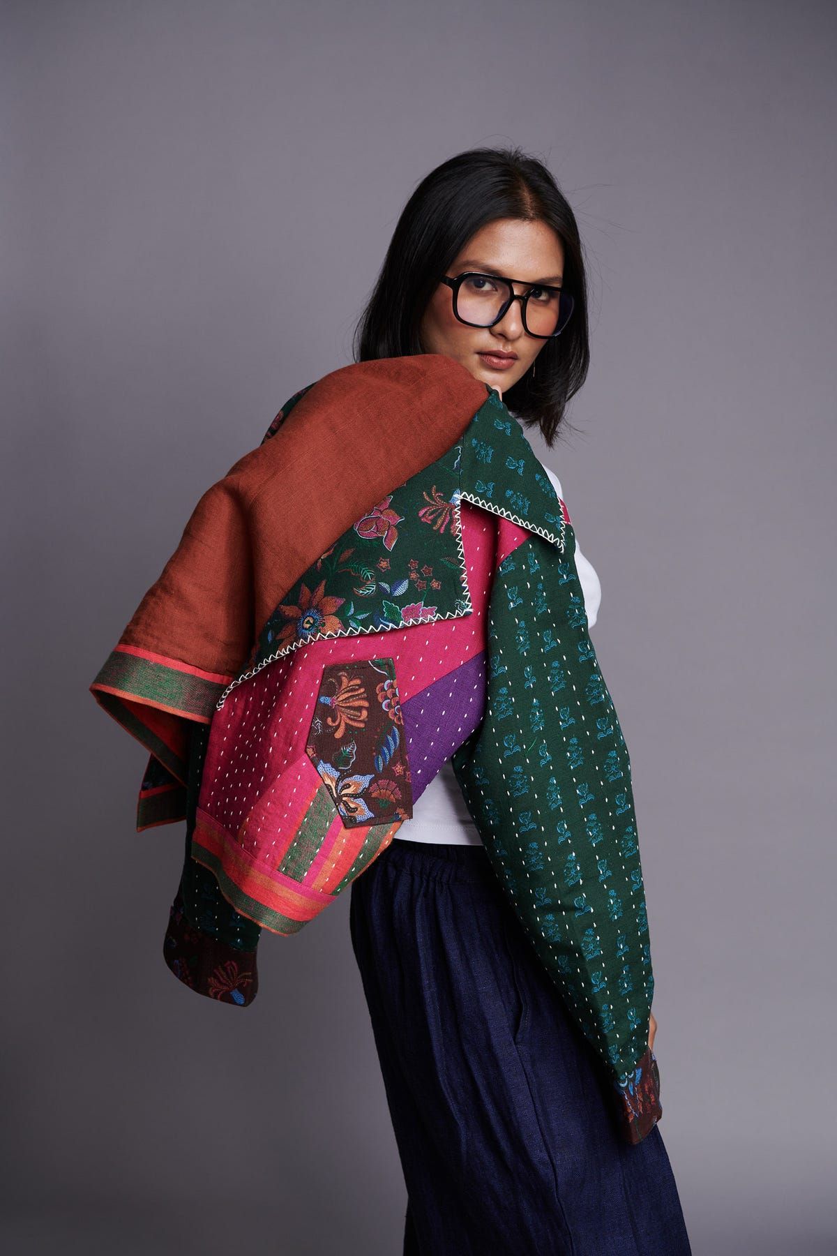 Co-linen Kantha Bolero Jacket - image 12
