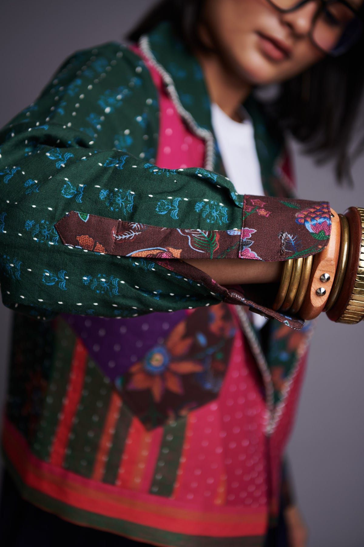 Co-linen Kantha Bolero Jacket - image 13